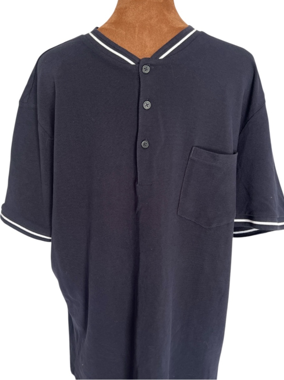 H&M Navy Short-Sleeve Henley